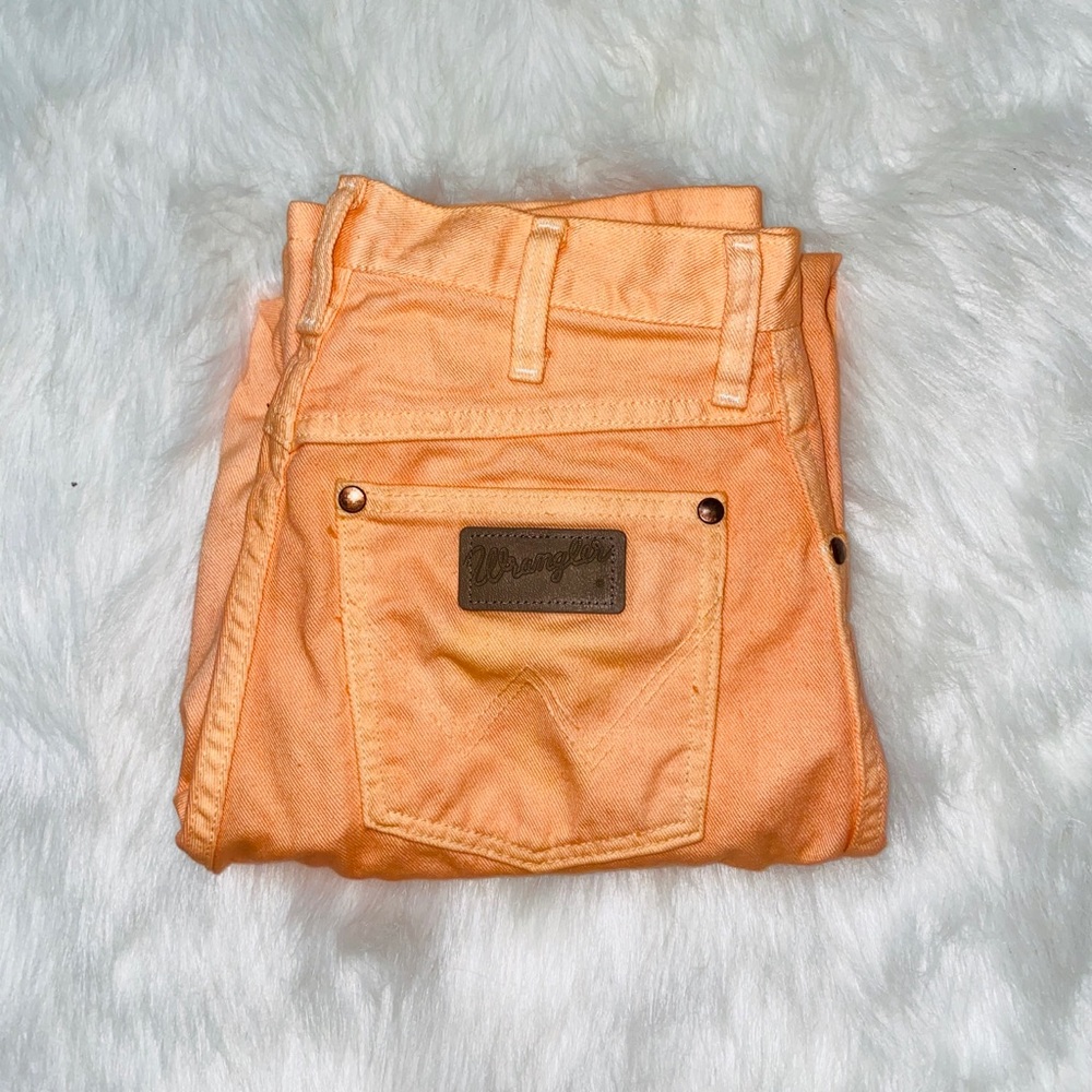 Bright orange Wrangler Jeans